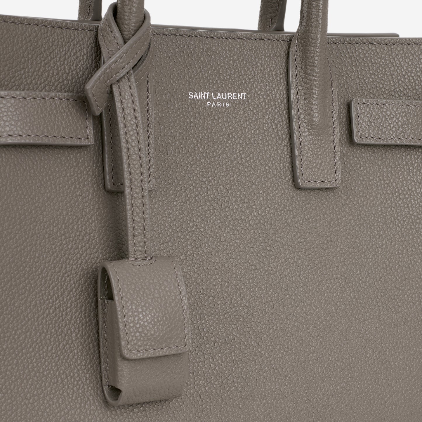 Saint Laurent Nano Sac De Jour - Grey Calfskin | Silver Hardware - Bagista