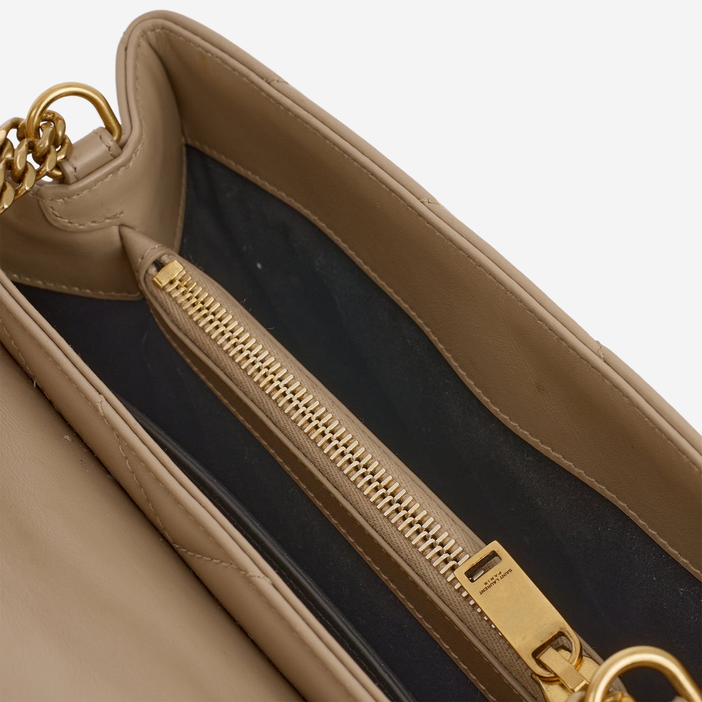 Saint Laurent Small Loulou - Beige Calfskin | Gold Hardware - Bagista