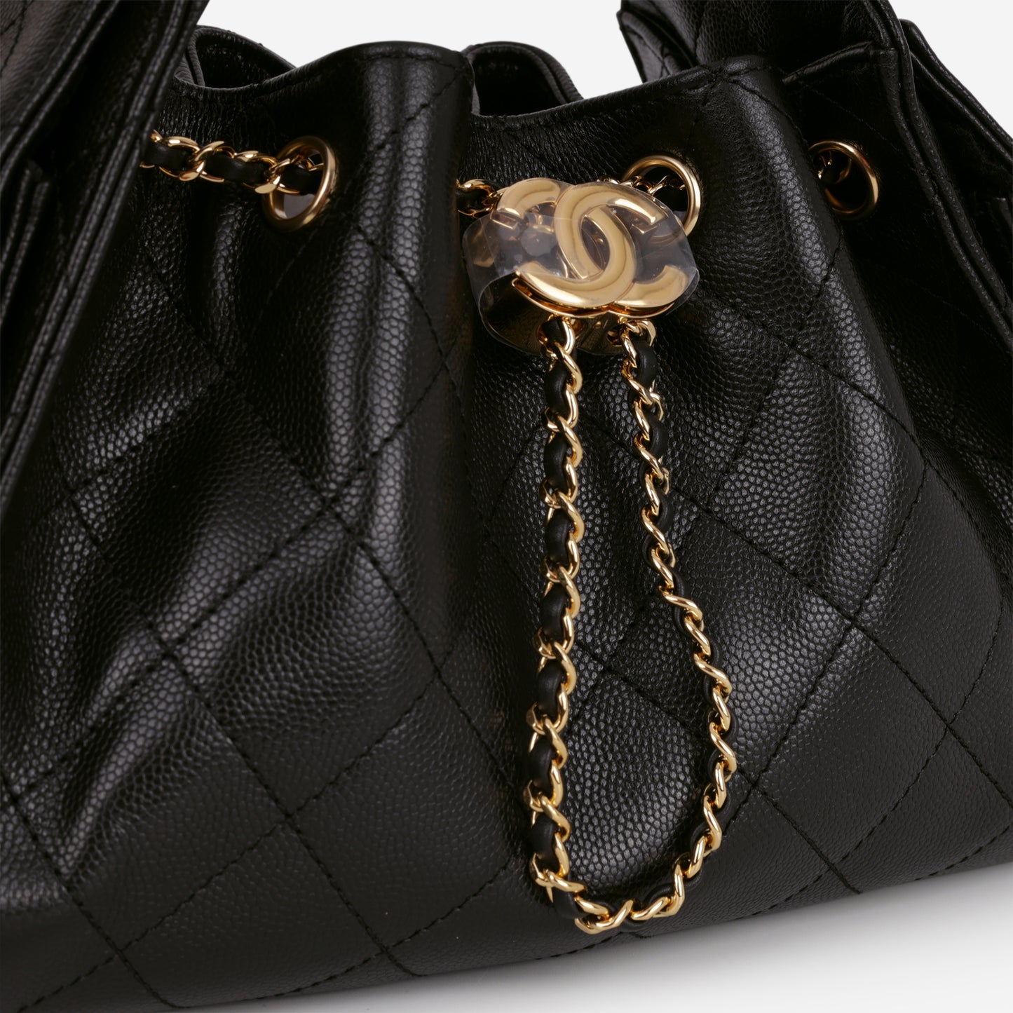 Chanel Mini 25 Hobo - Black Caviar Polished | Aged Gold Hardware