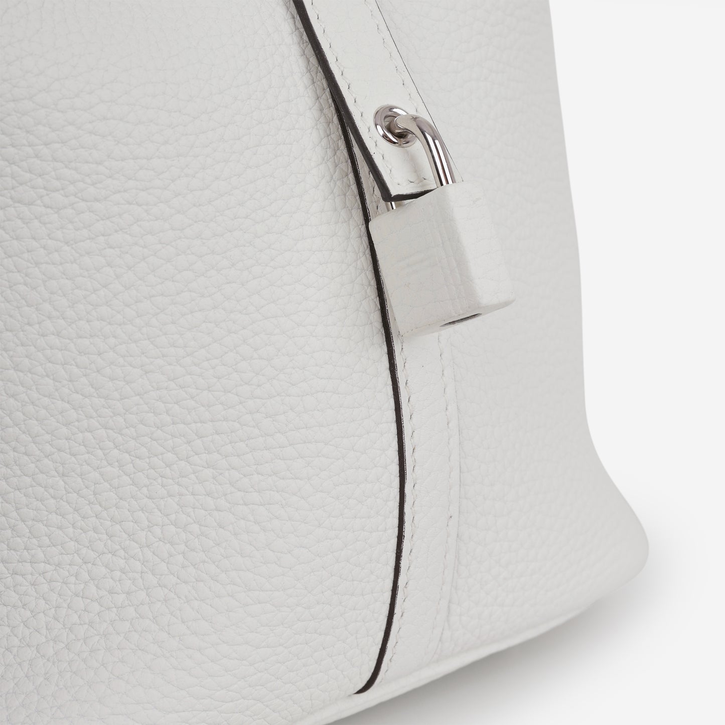 Hermès Picotin 22 Touch - New White Clemence / Beton Alligator Mississippiensis | Palladium Hardware