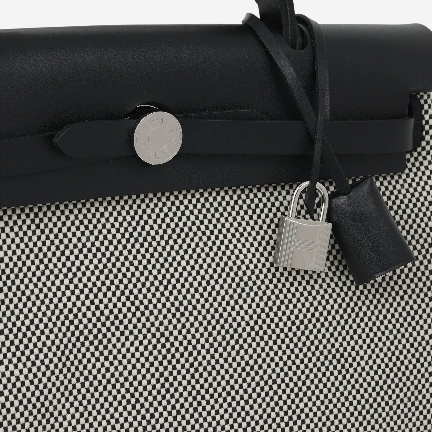 Hermès Herbag 31 - Black Quadrille / Hunter | Palladium Hardware