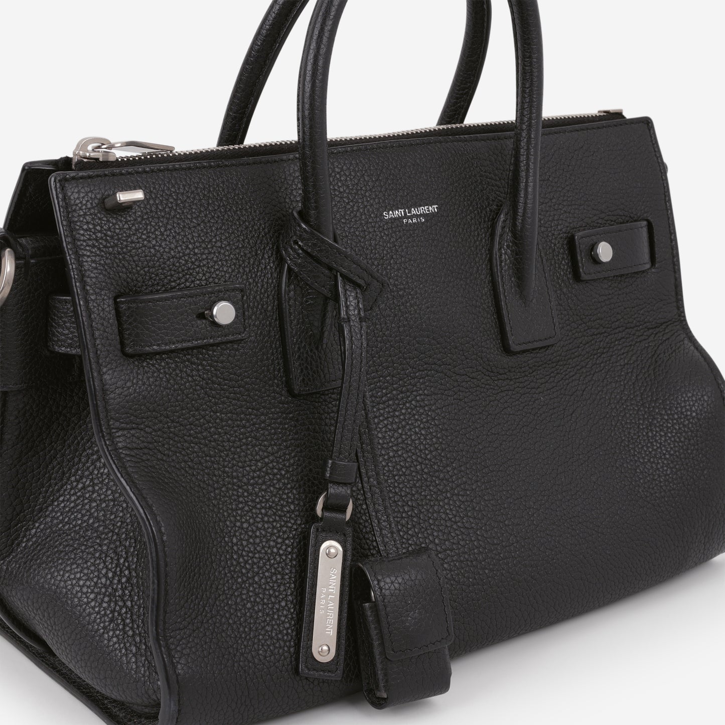 Saint Laurent Baby Sac de Jour Souple - Black Grained Calfskin | Silver Hardware