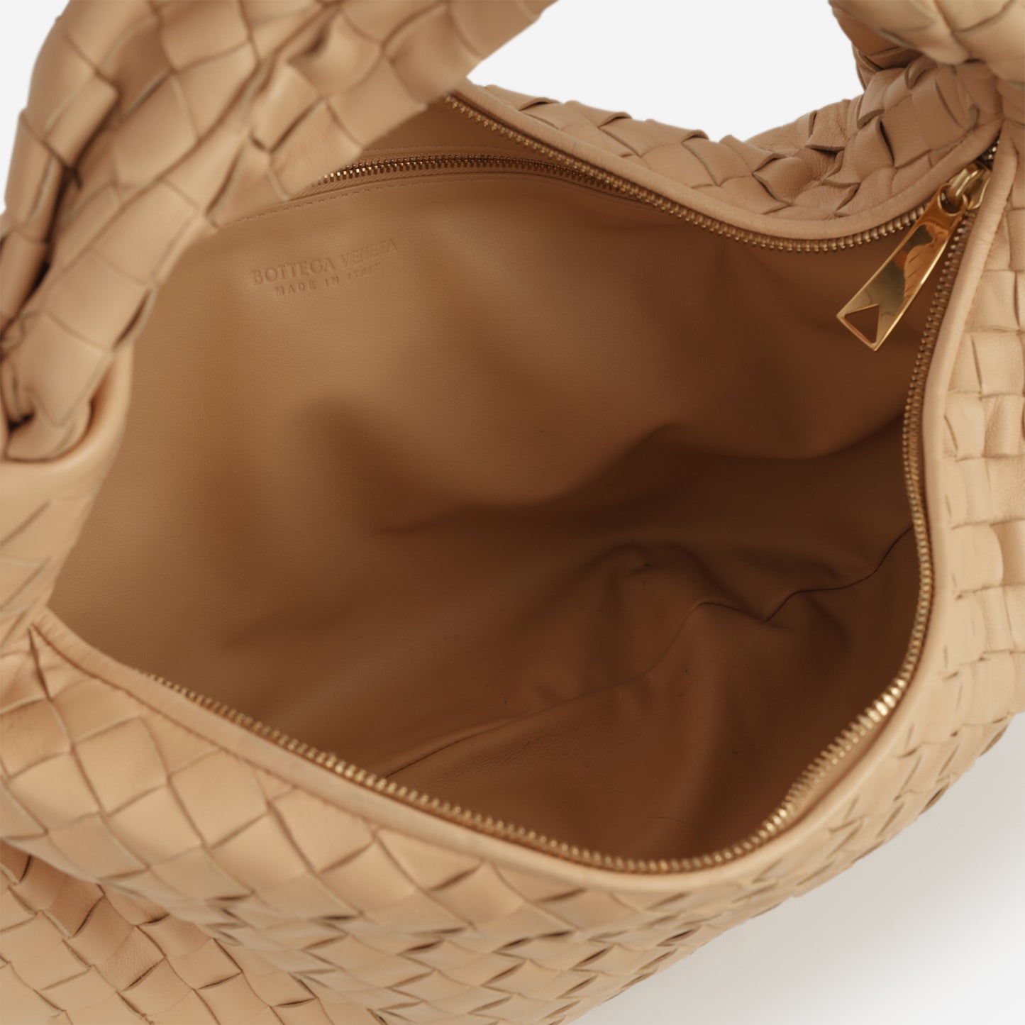 Bottega Veneta Teen Jodie - Beige Intrecciato | Gold Hardware