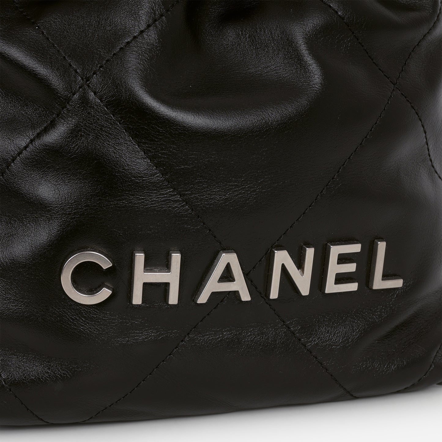 Chanel 22 Mini Hobo - Black Calfskin | Silver Hardware