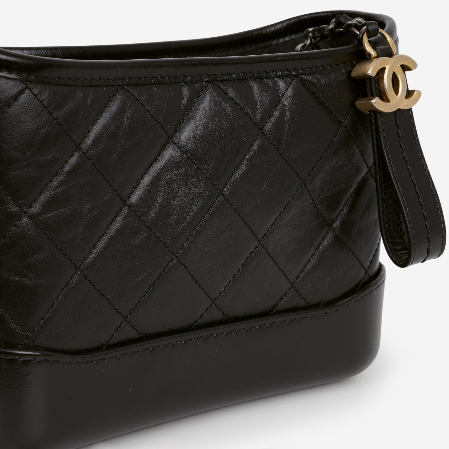 Chanel Small Gabrielle Bag - Black Aged Lambskin / Calfskin | Mixed Hardware