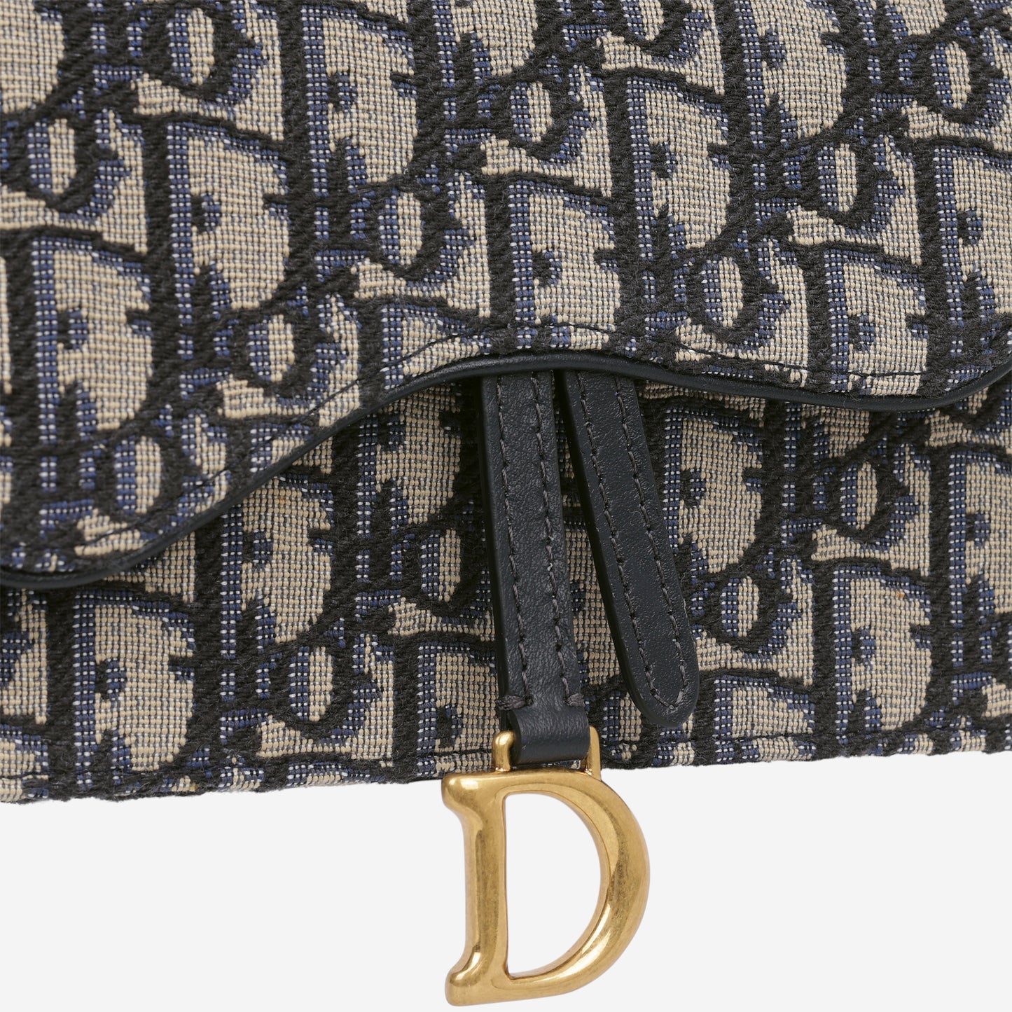 Dior Saddle Belt Bag - Navy Oblique Jacquard | Gold Hardware
