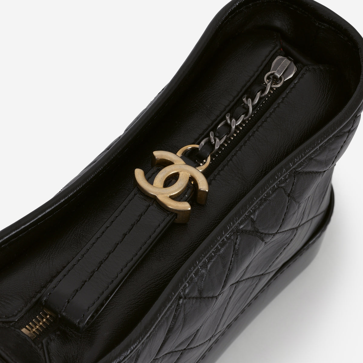 Chanel Small Gabrielle Bag - Black Aged Calfskin | Mixed Hardware