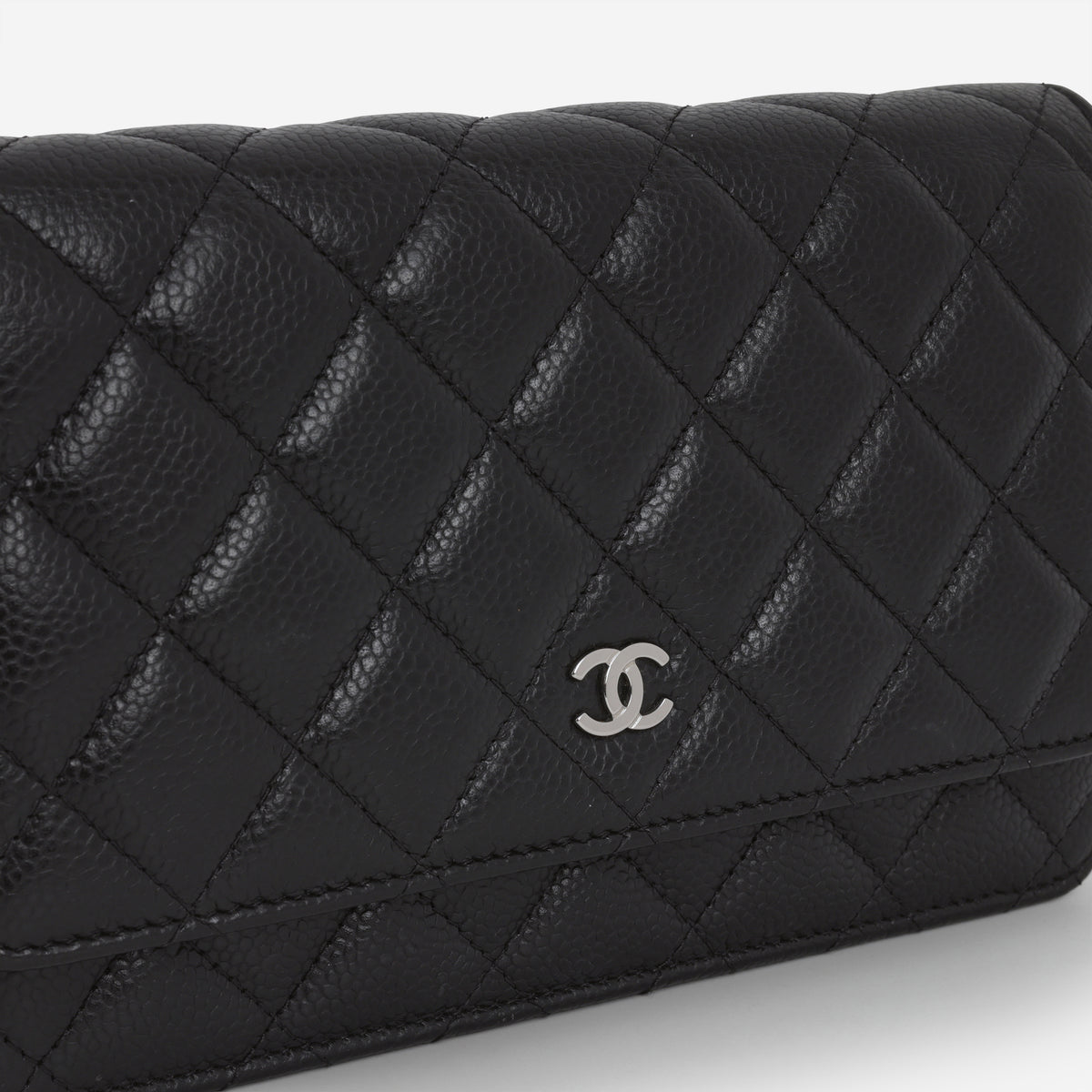 Chanel Classic Wallet on Chain - Black Caviar | Silver Hardware