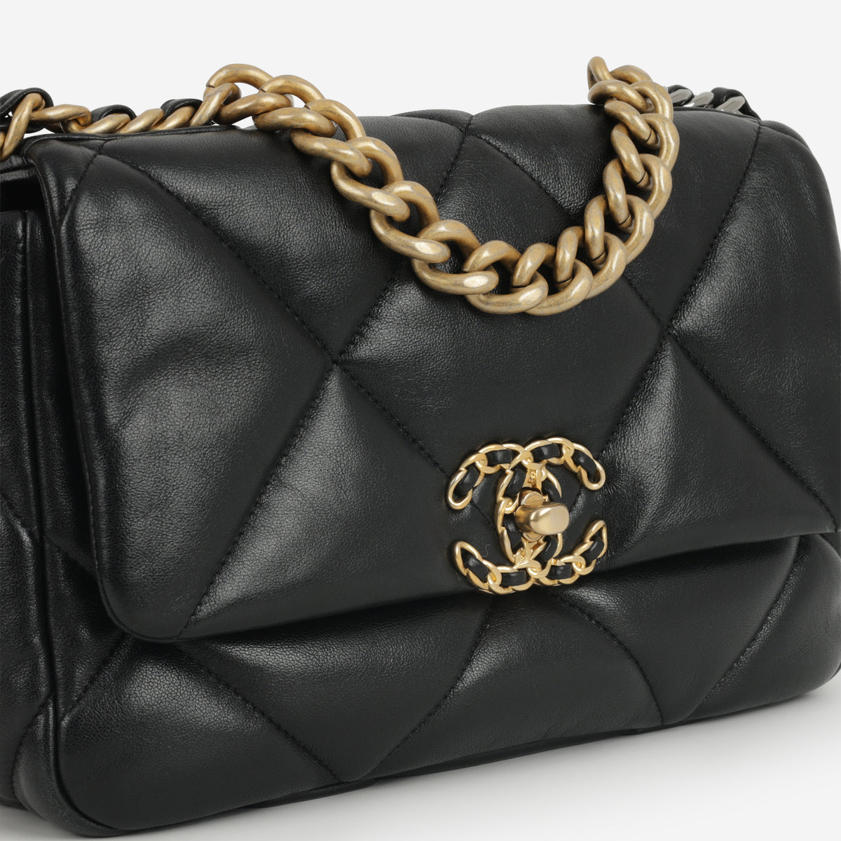 Chanel Small 19 Flap - Black Lambskin | Mixed Hardware - Bagista