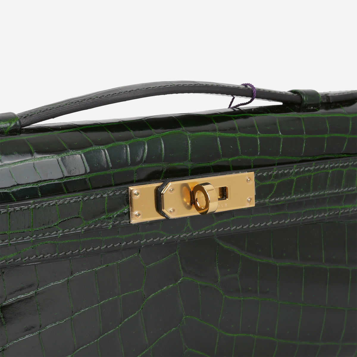 Hermès Kelly Cut - Vert Emeraude Crocodile Niloticus | Gold Hardware