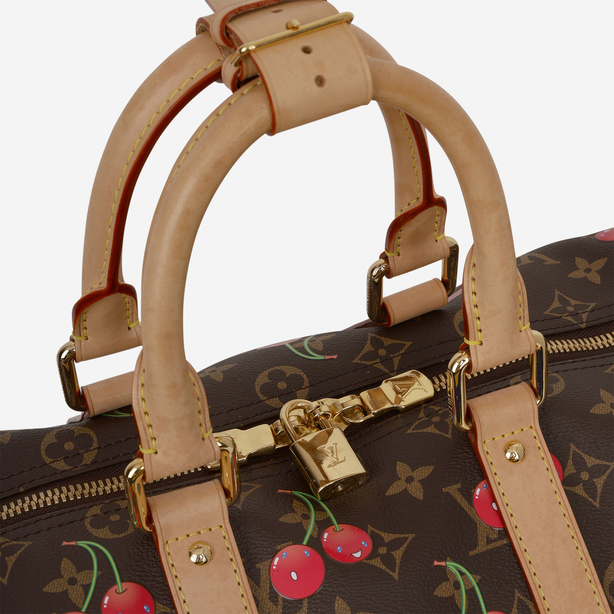 Louis Vuitton x Murakami TM Keepall Bandoulière 45 - Cerises Monogram | Gold Hardware