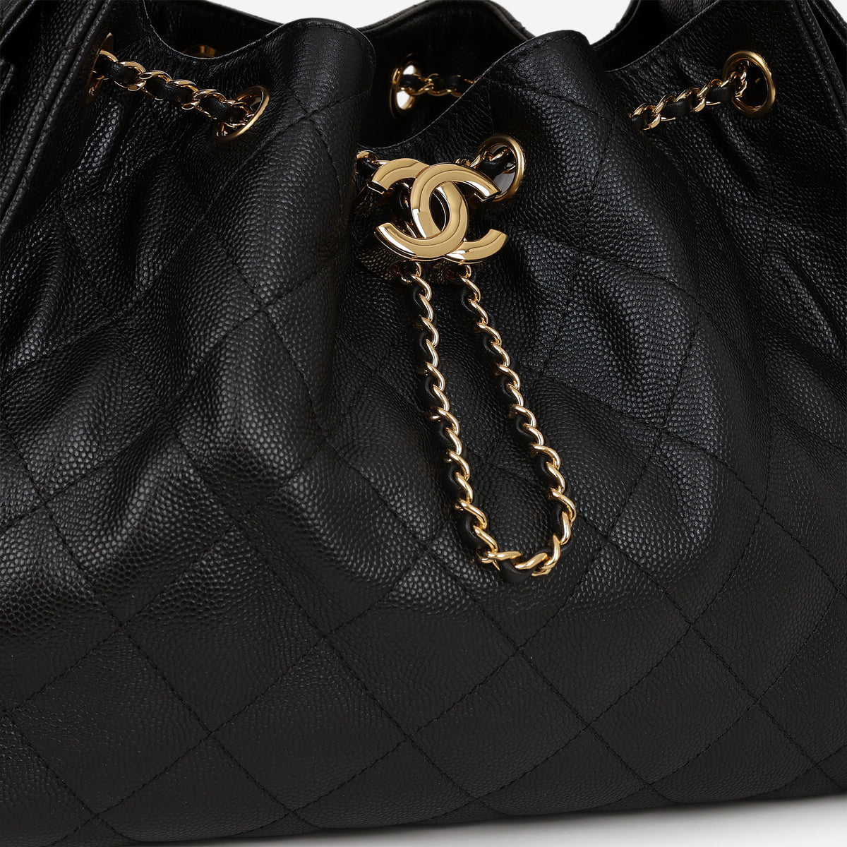 Chanel Small 25 Hobo - Black Caviar | Polished Gold Hardware