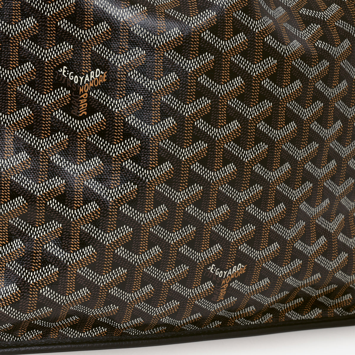Goyard Anjou GM - Black / Tan Goyardine | Palladium Hardware - Bagista