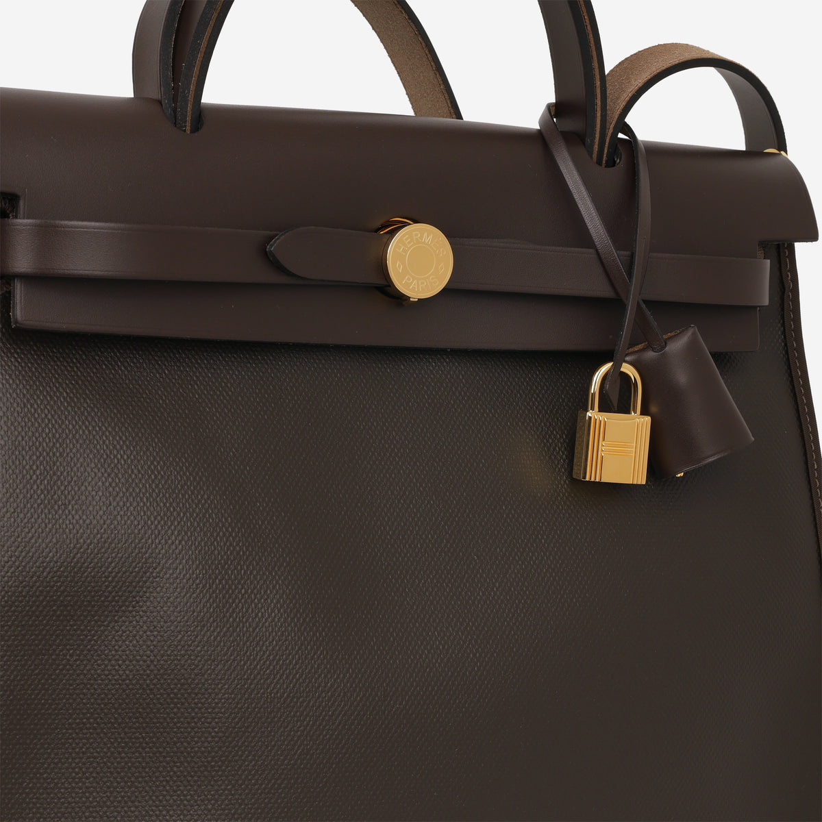 Hermés Herbag 31 - Ebene Berline Toile / Hunter | Gold Hardware