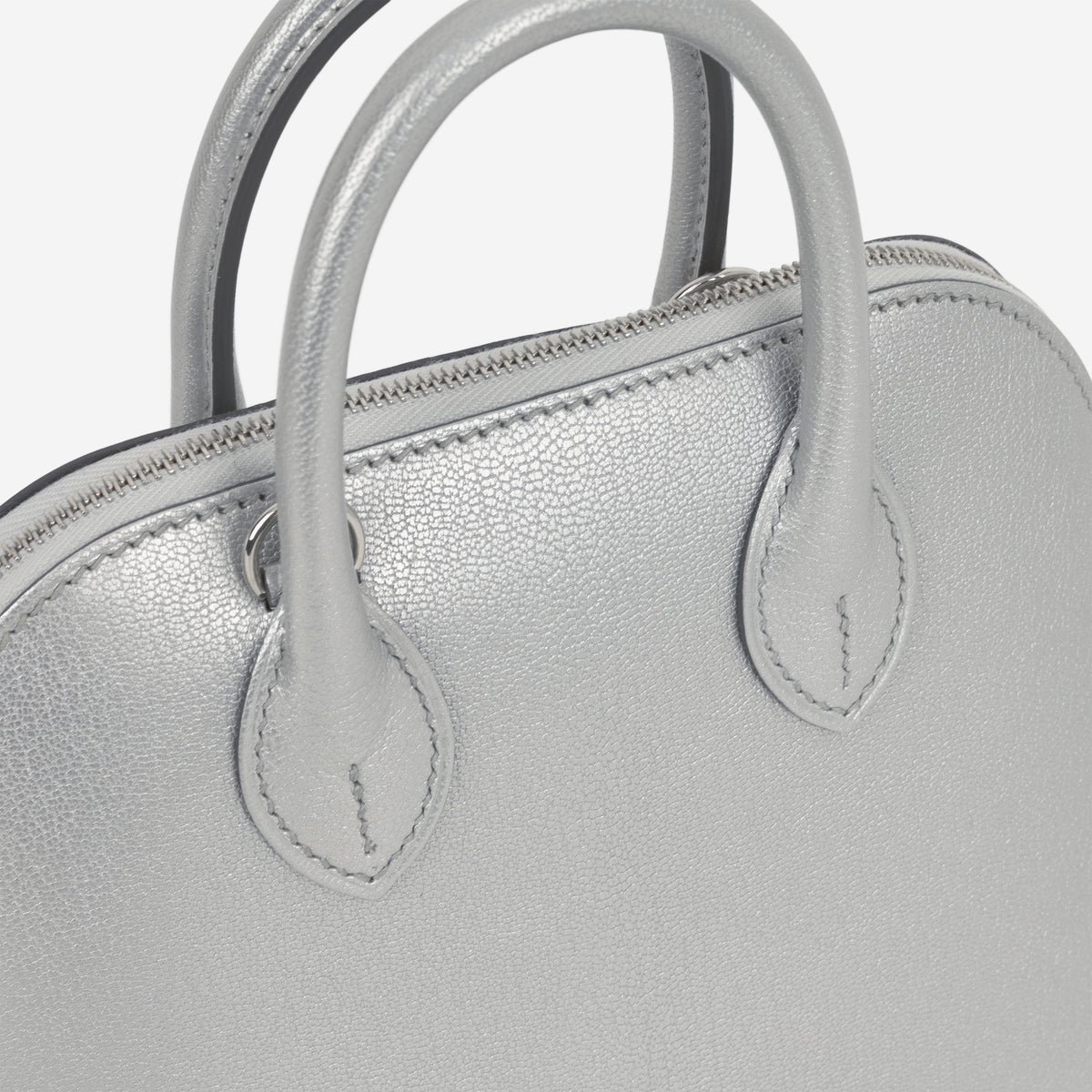 Hermès Mini Bolide - Argent Chevre Chamkilight | Palladium Hardware
