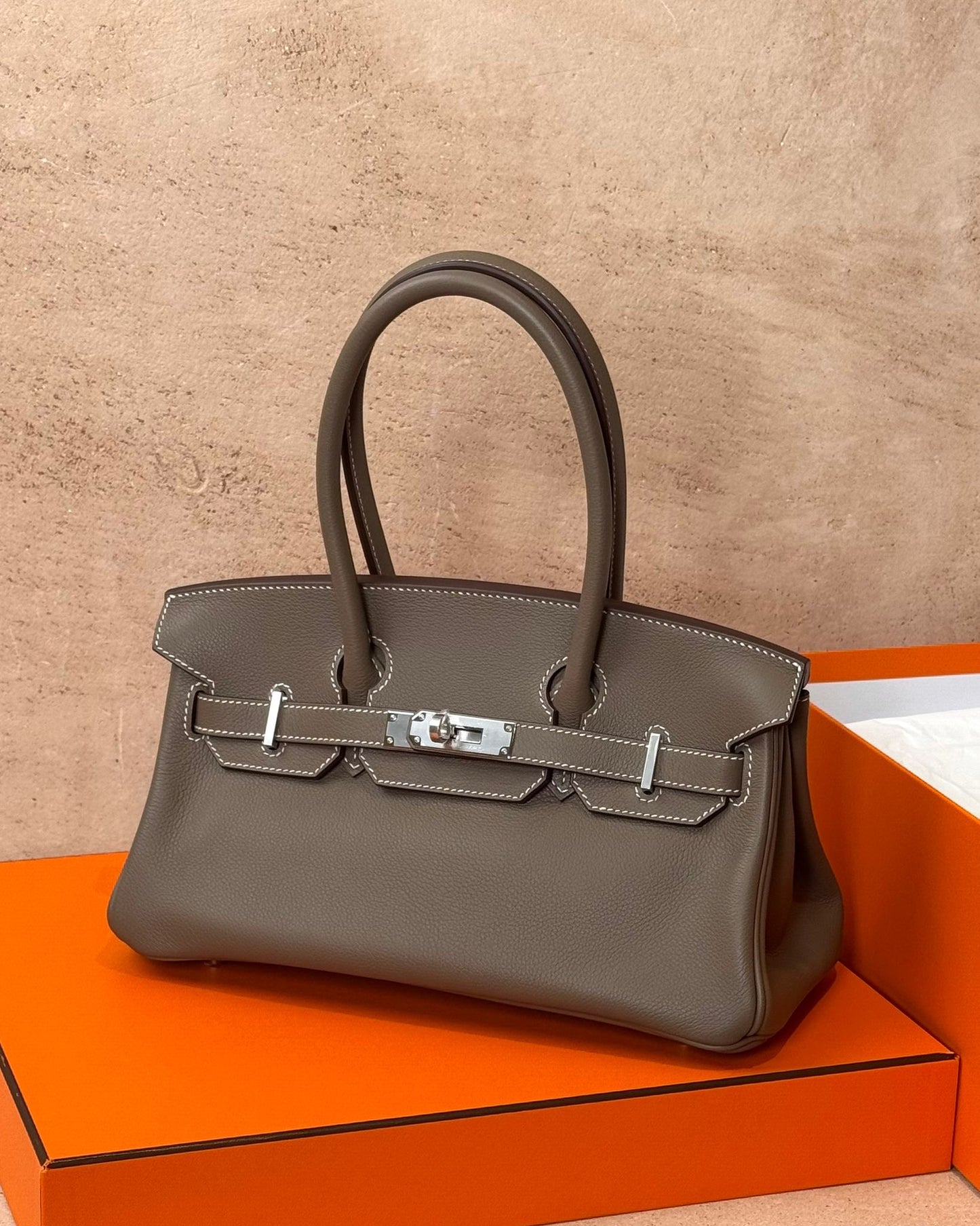 Hermès Shoulder Birkin 29 - Etoupe Evercolor | Palladium Hardware