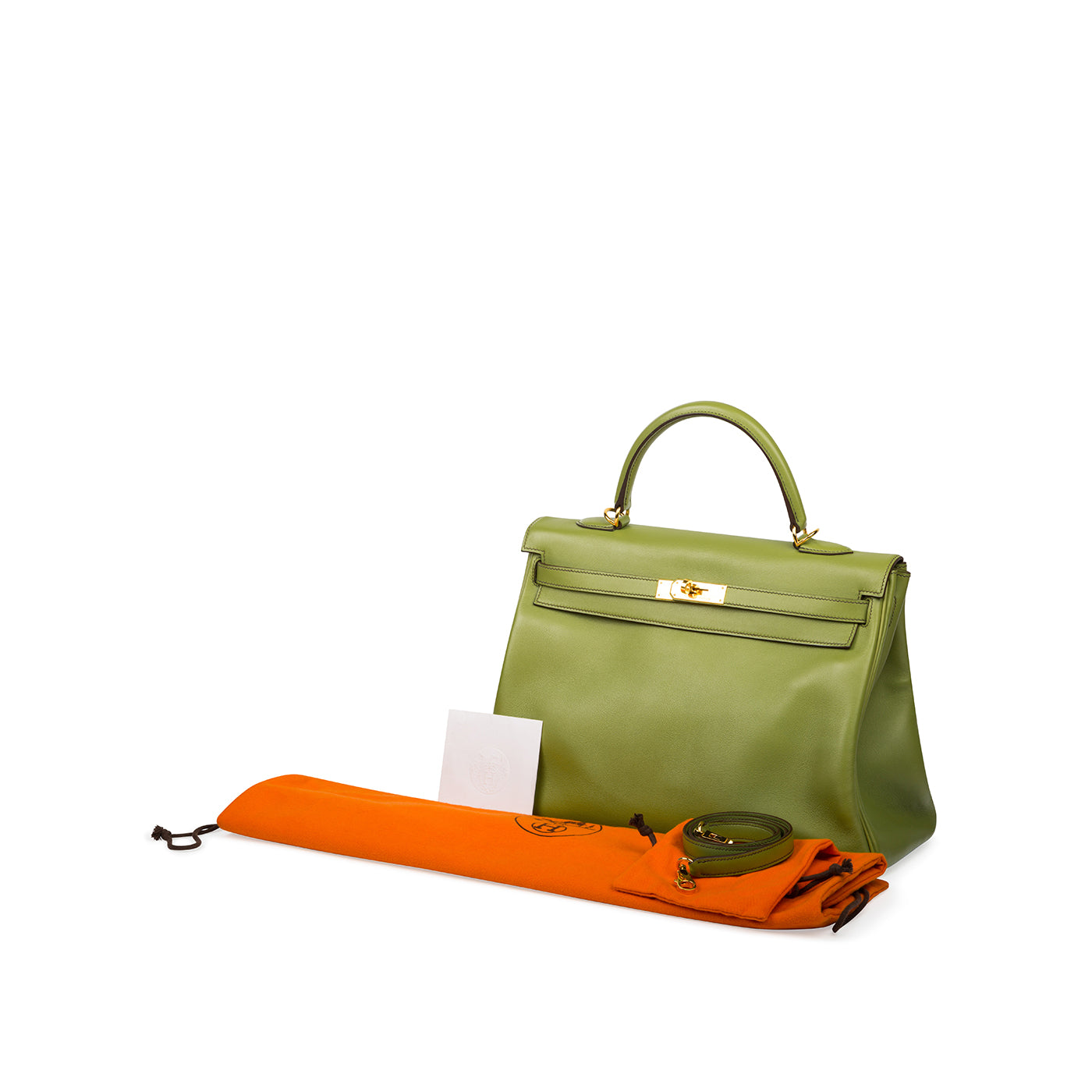 Kelly 35 - Vert Anis Swift leather