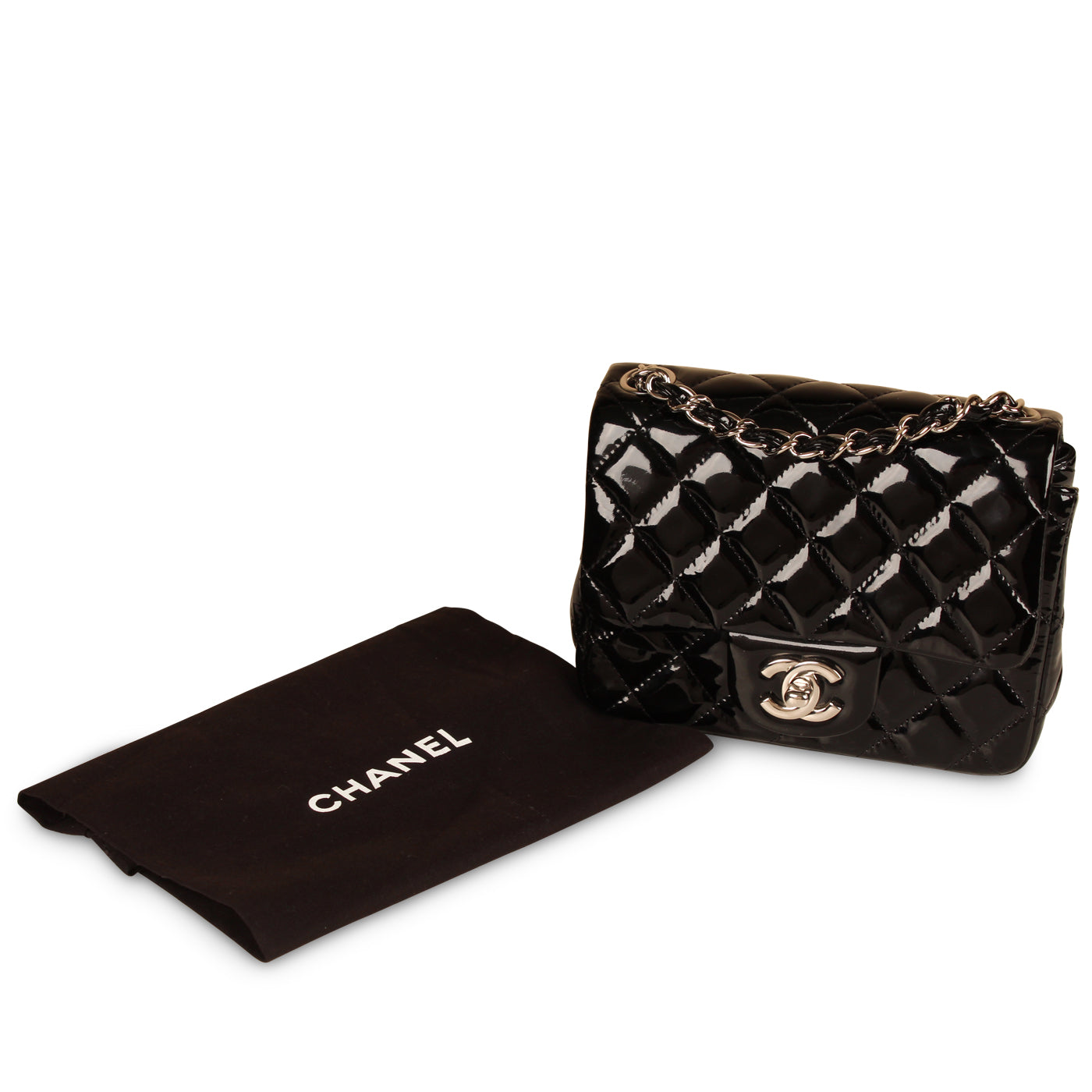 Classic Flap Bag - Mini Square - Patent