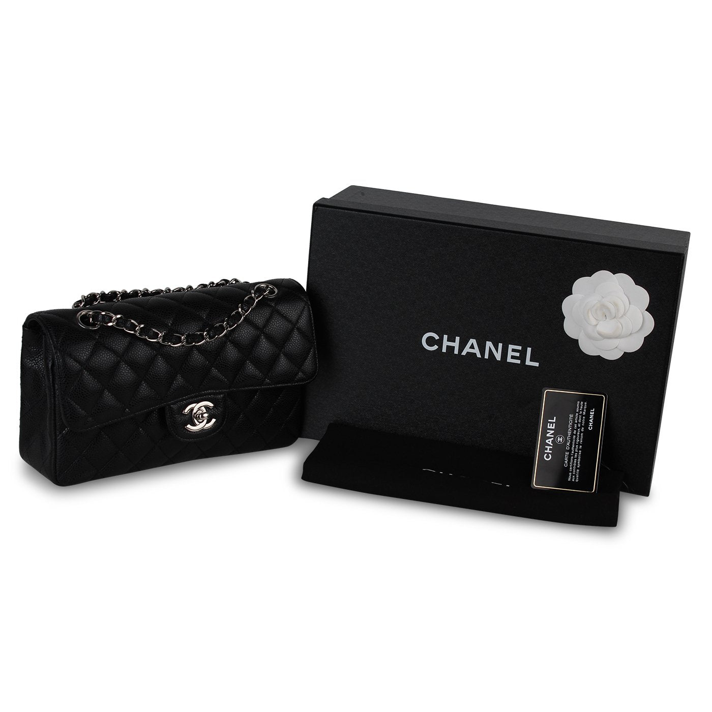 Small Classic Flap - Black Caviar