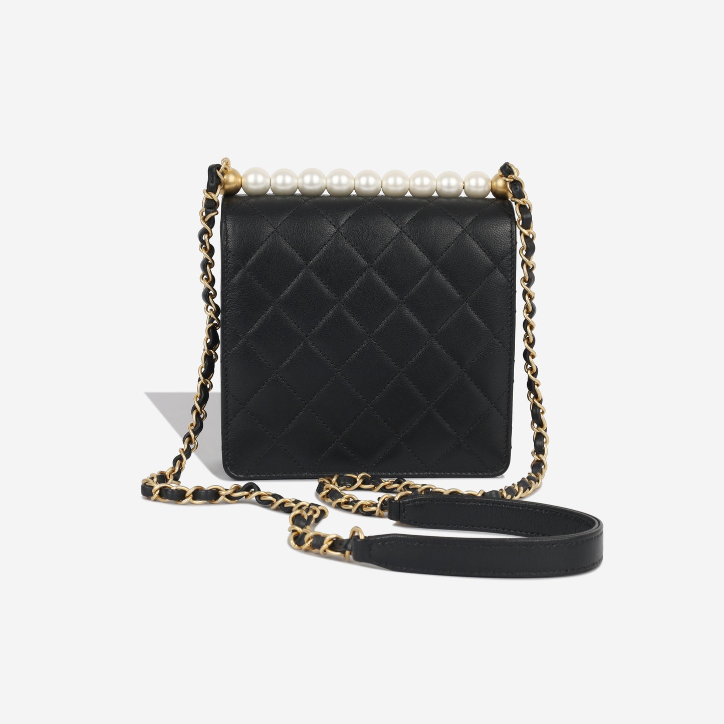 Vertical Pearl Flap Bag