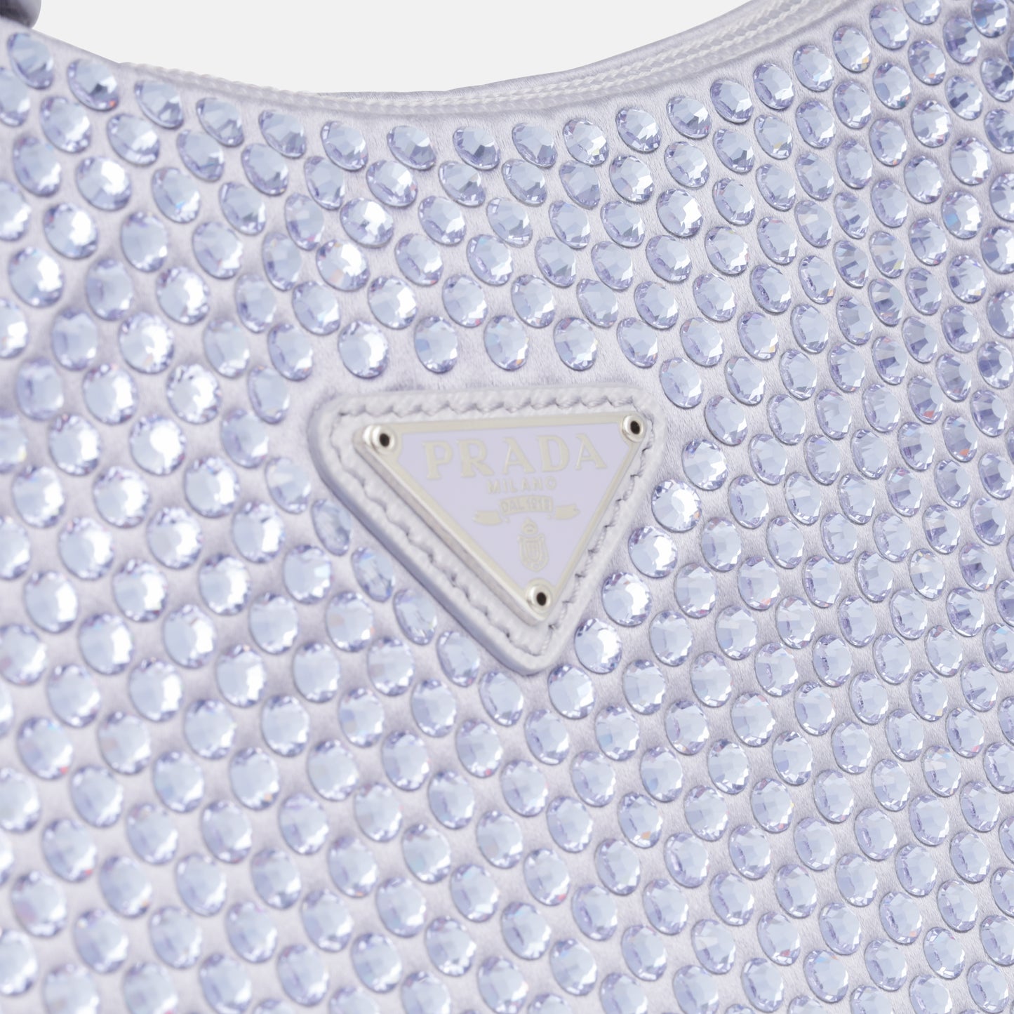 Satin Mini Bag with Crystals