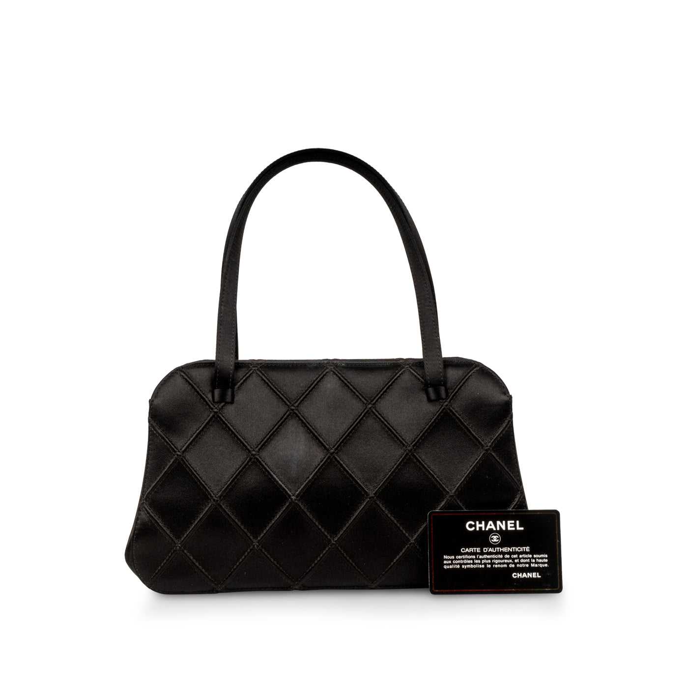 Vintage Satin Bowler Bag