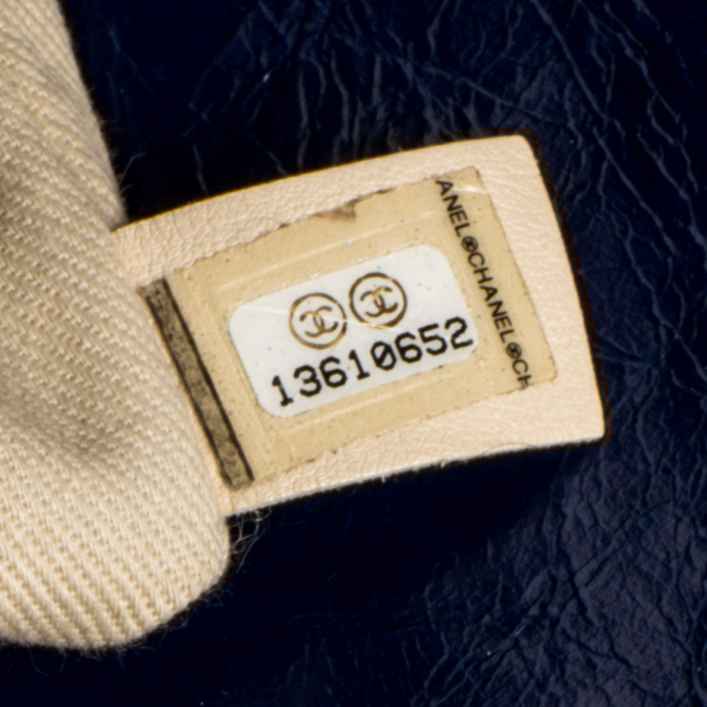 Blue Patent White Stitch Tote