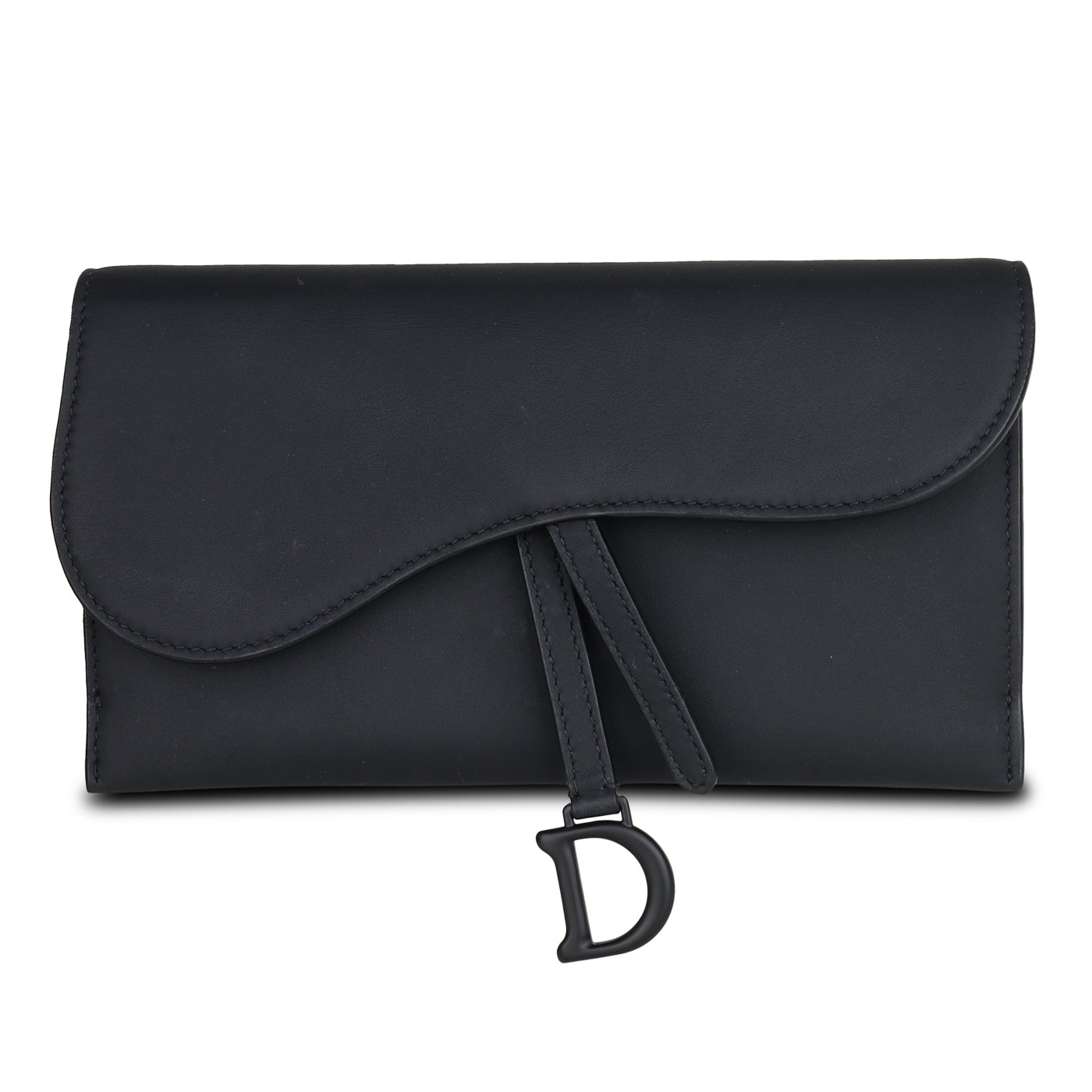 Christian Dior Saddle財布 Dior - Saddle Wallet on Chain - Matte Black – Bagista