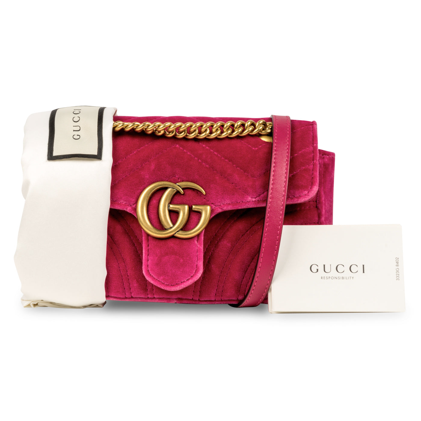 Mini Velvet Marmont - Fuschia