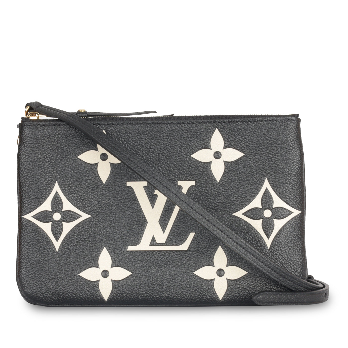 Pochette Double Zip - Bicolour Empreinte