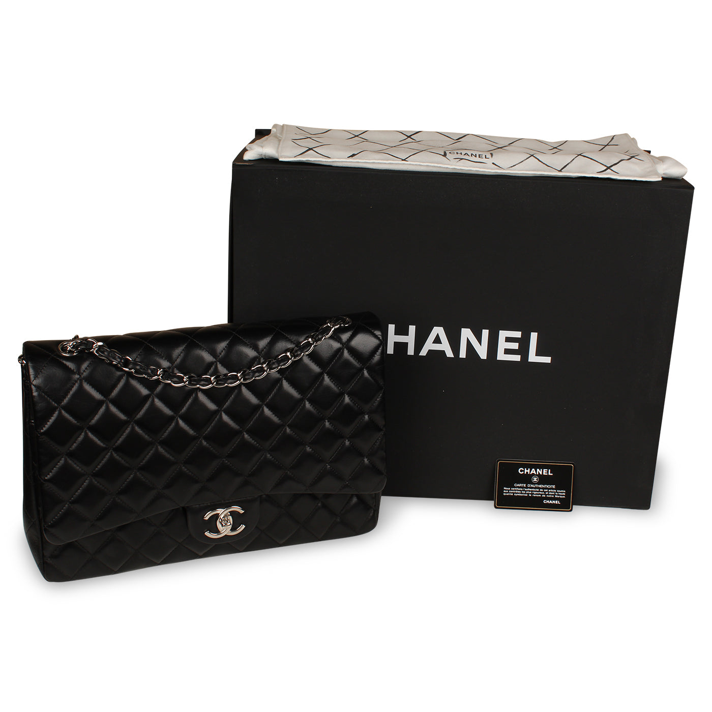 Classic Flap Bag - Black Maxi - Bagista