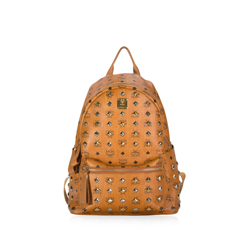 Stark Studded Cognac Backpack