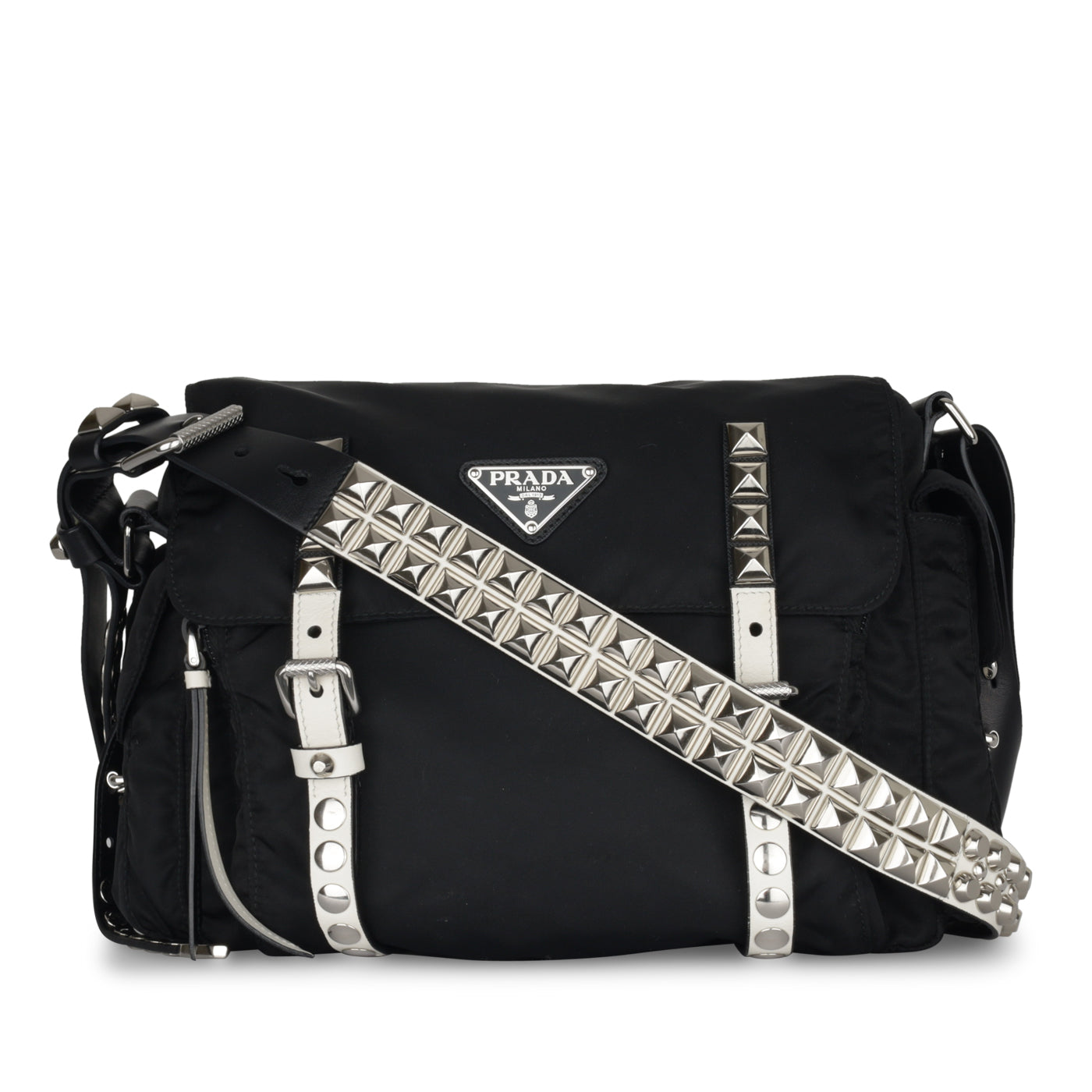 Studded Vela Messenger Bag