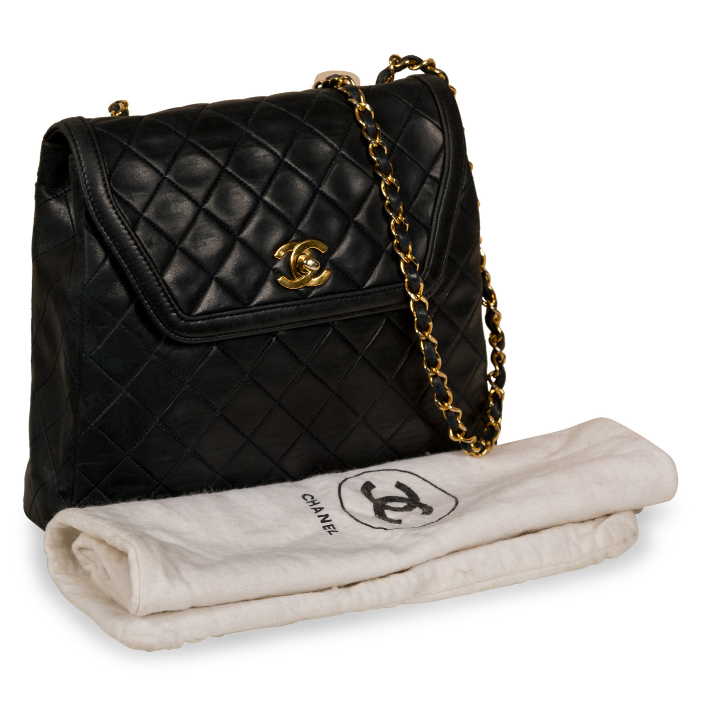 Vintage Lambskin Shoulder Bag