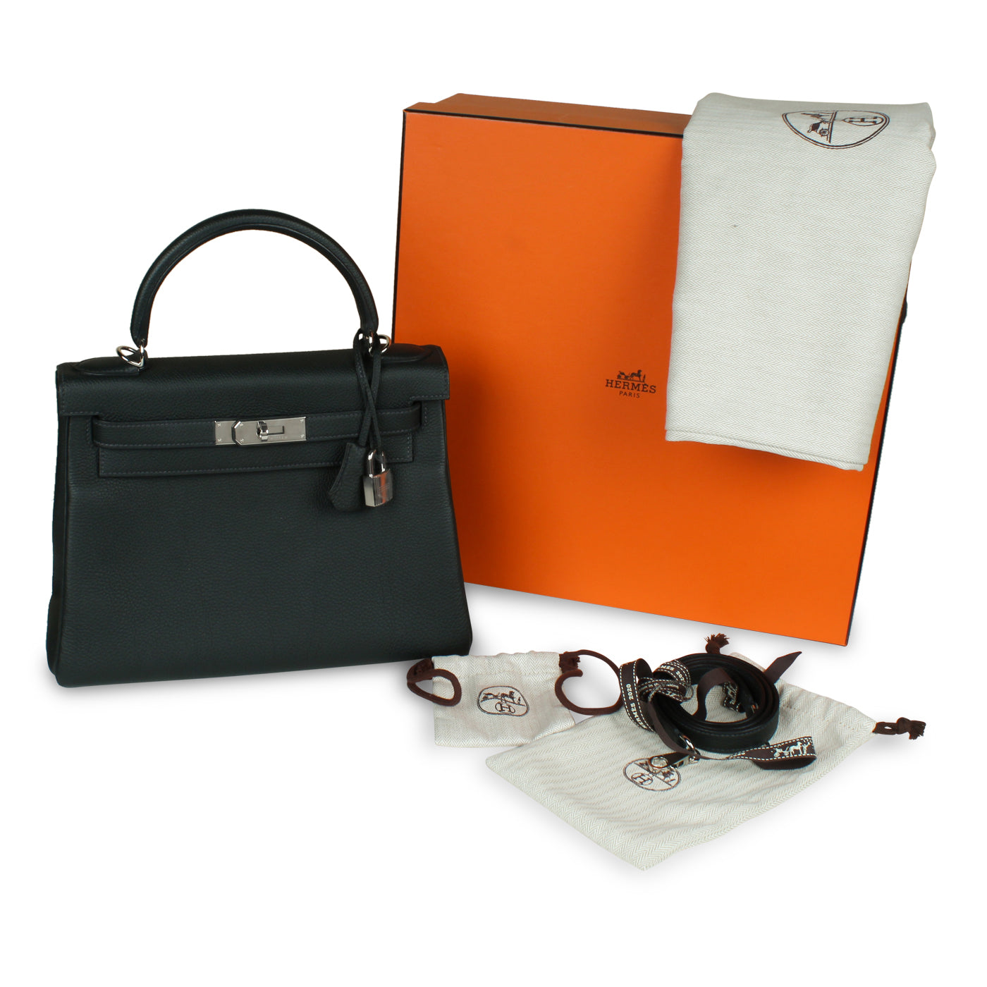 Kelly 28 - Ocean Blue Togo Leather