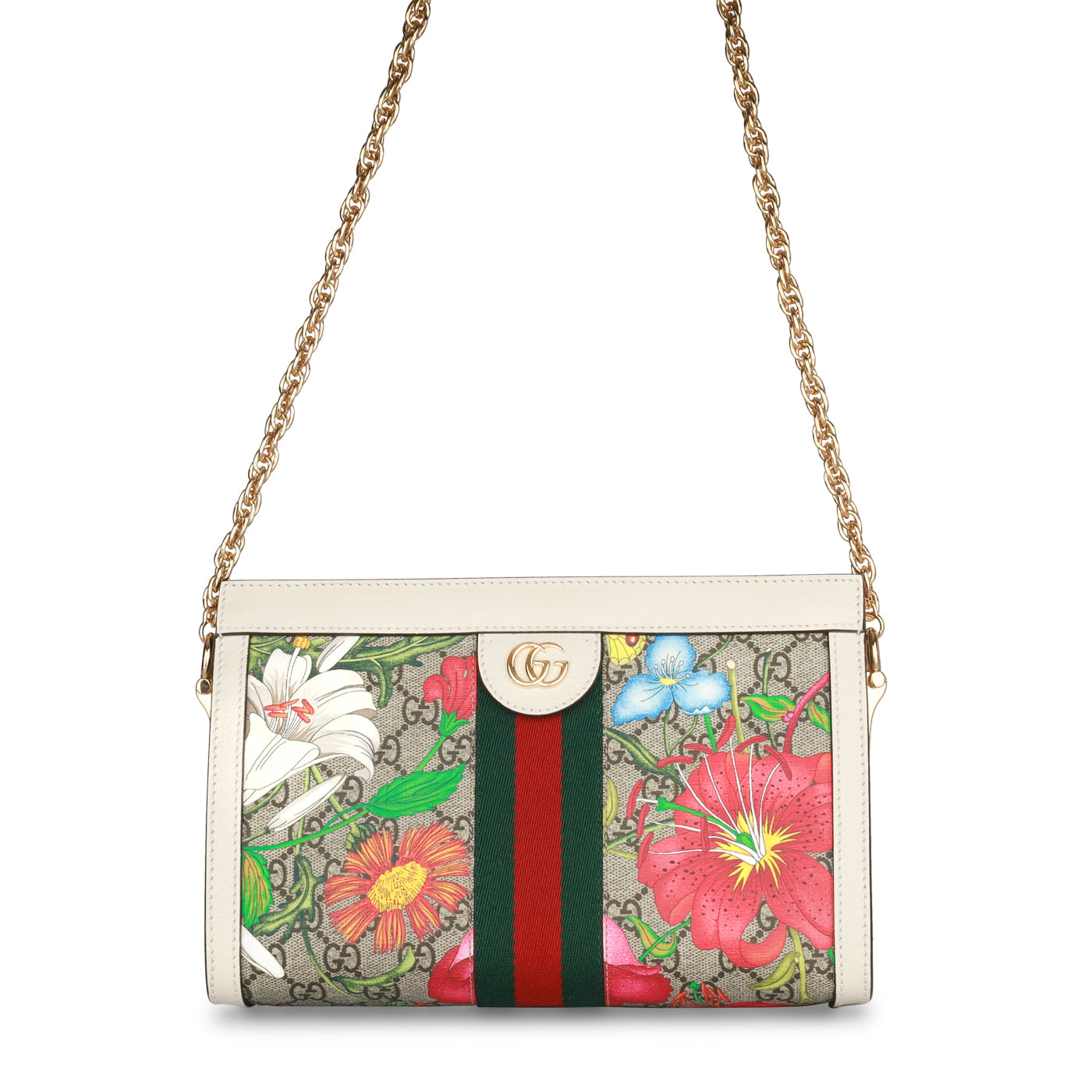 Floral Ophidia Square Shoulder Bag