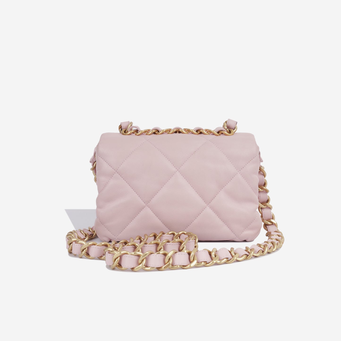 Seasonal Square Flap - Pink Lambskin