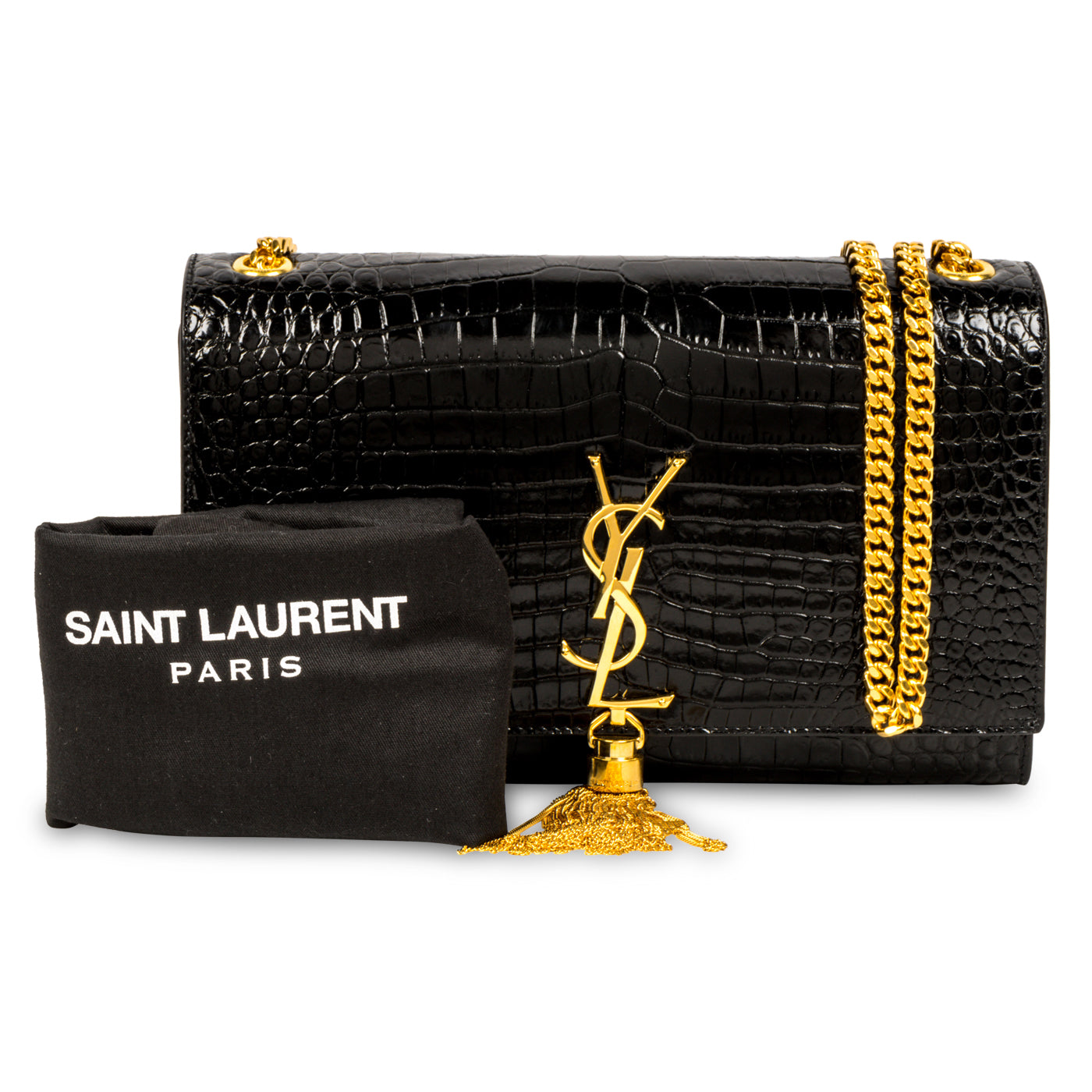 Kate Tassel Bag - Croc Embossed