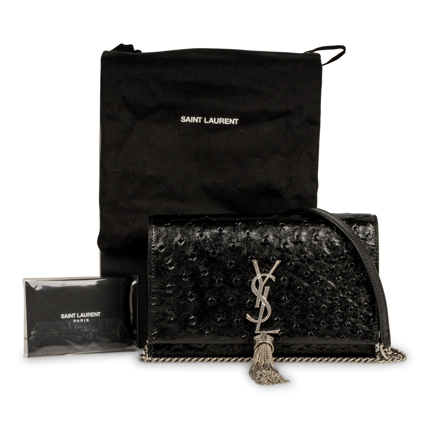 Small Kate Tassel Bag - Faux Ostrich