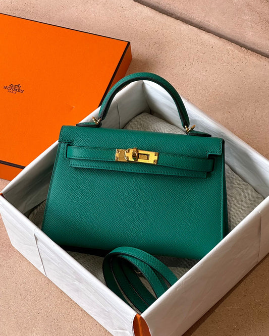 Hermès Mini Kelly - Vert Vertigo Epsom | Gold Hardware