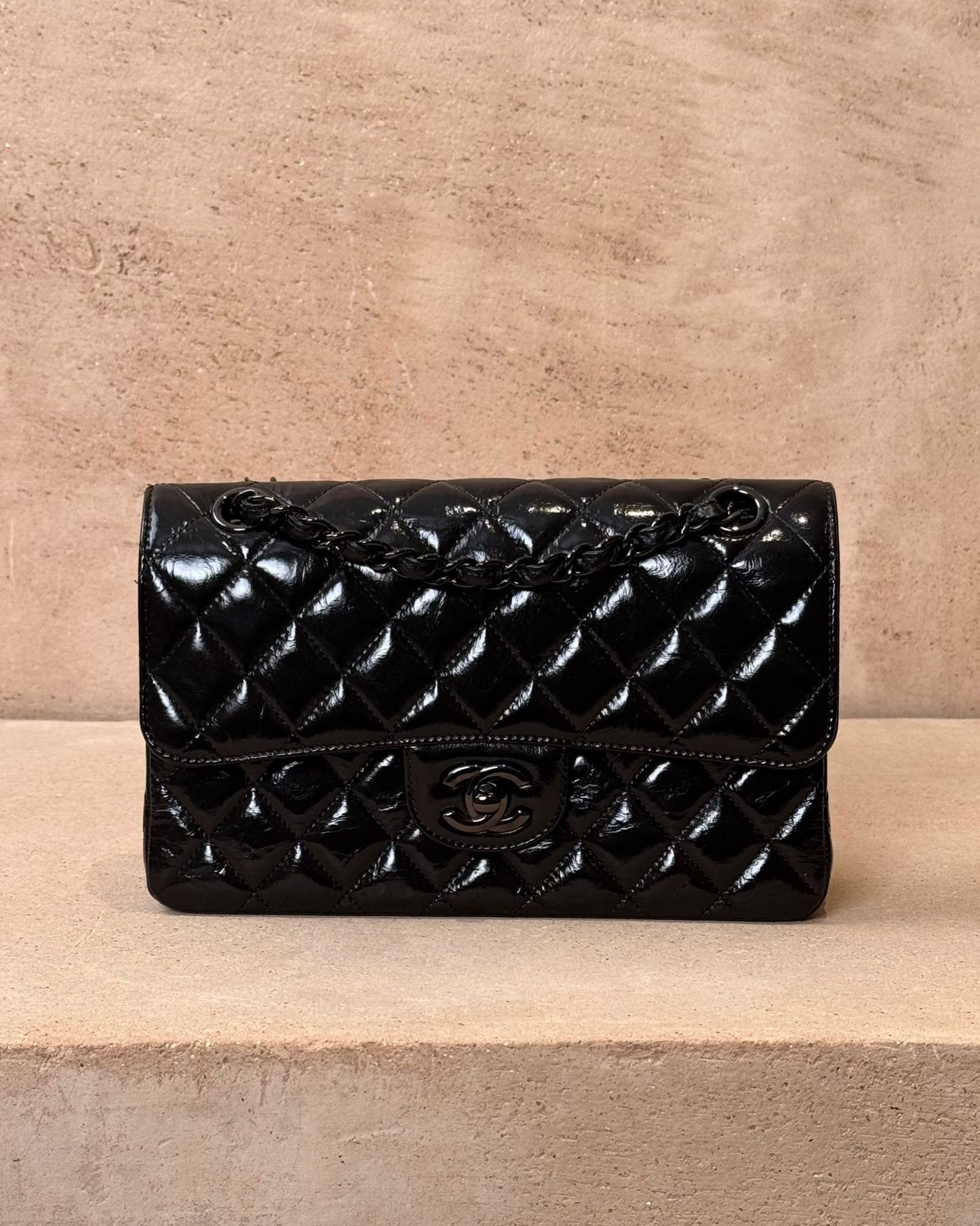 Chanel Small Classic Flap - So Black Patent Calfskin