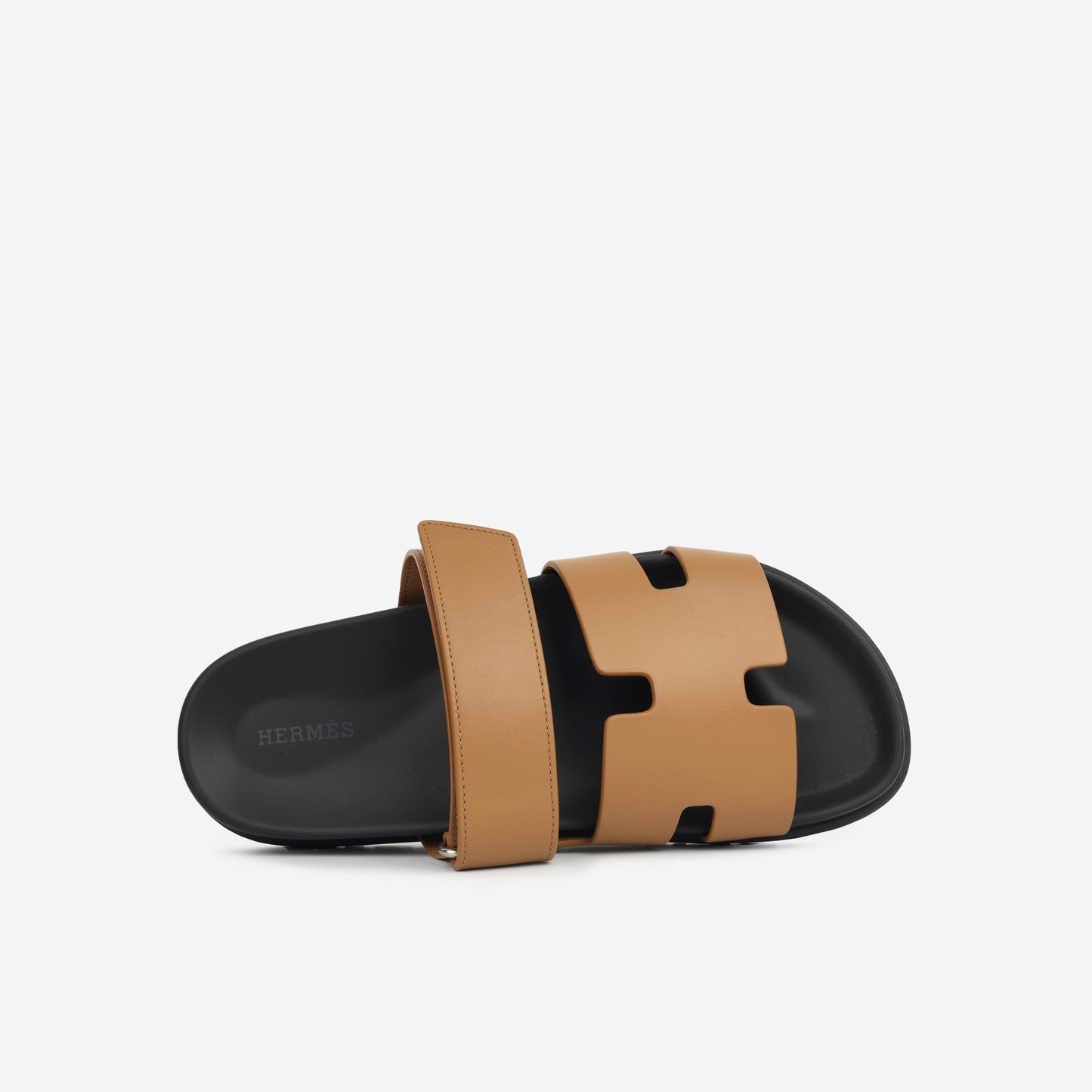 Chypre Sandal - Gold Calfskin / Noir