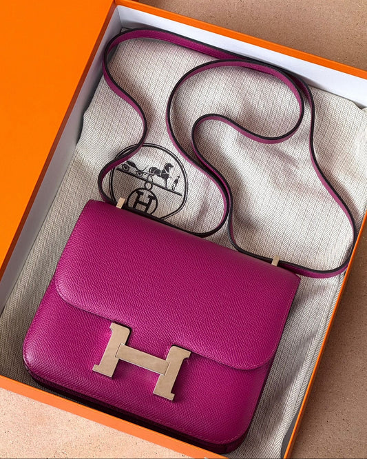 Hermès Constance 18 - Rose Pourpre Epsom | Palladium Hardware