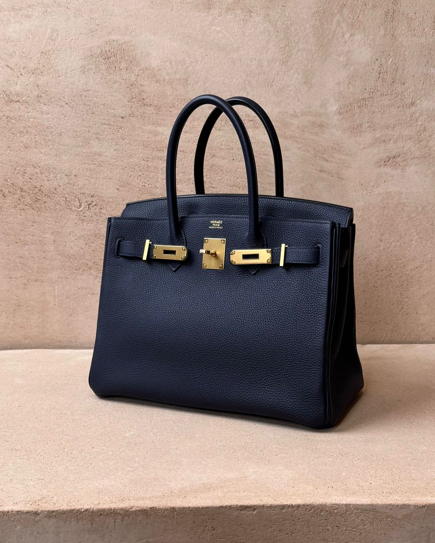 Hermès Birkin 30 - Bleu Nuit Togo | Gold Hardware