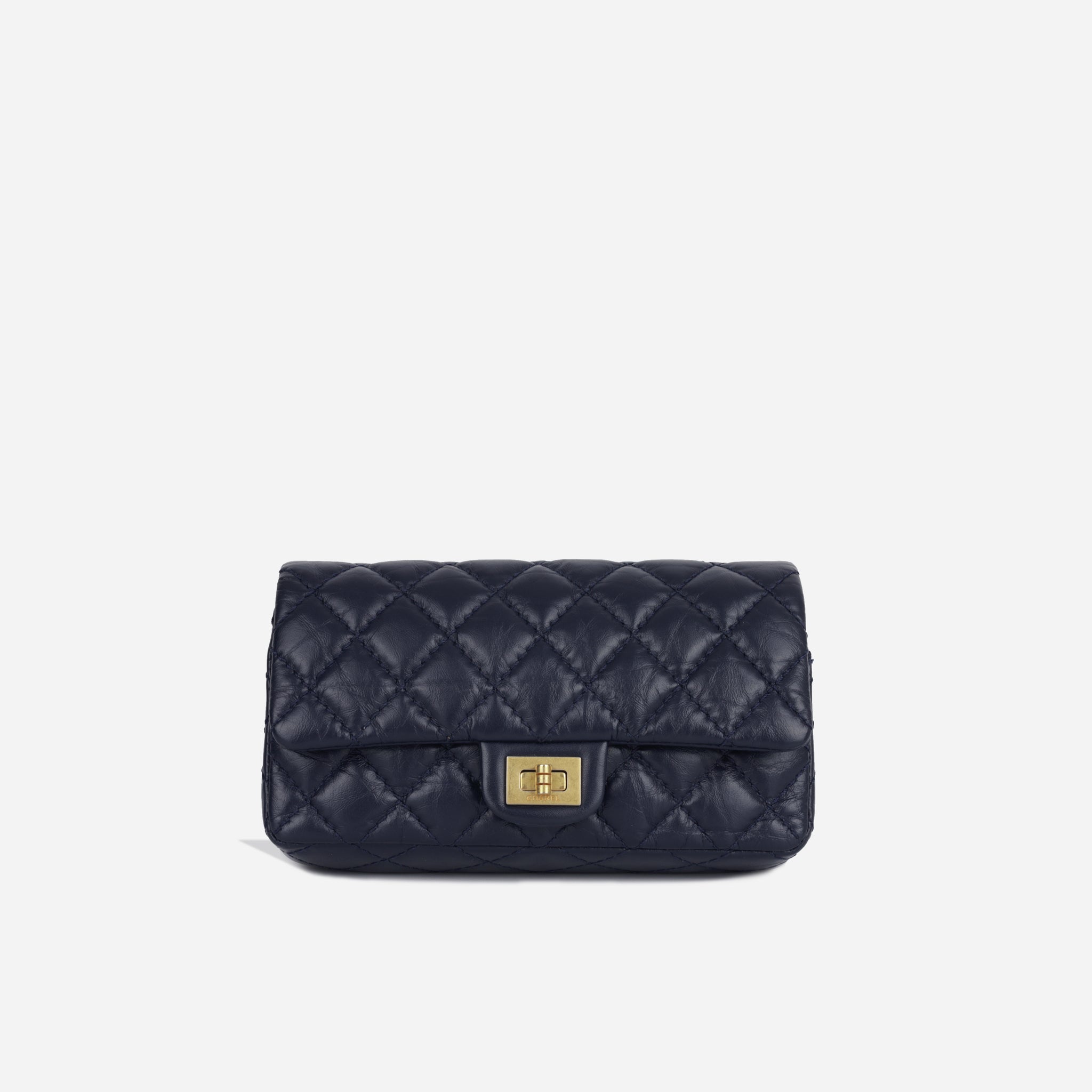 Chanel - Mini 2.55 Belt Bag - Navy Aged Calfskin - GHW - 2019