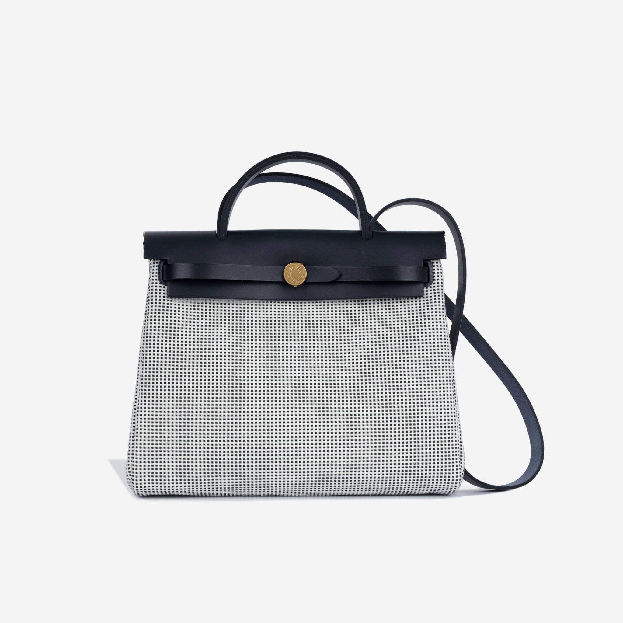 Hermes Herbag Zip Cabine Bag (Ecru_Noir) in 2023