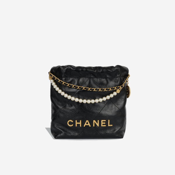 Chanel 22 mini handbag, Shiny calfskin & gold-tone metal , purple — Fashion  | CHANEL