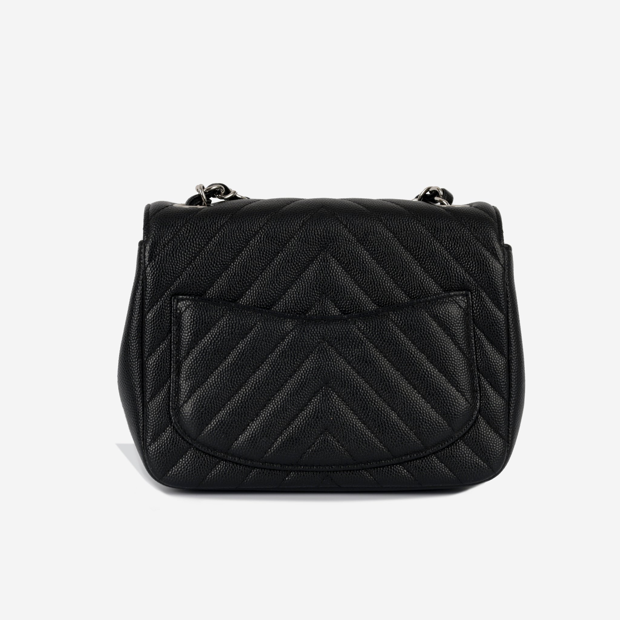Chanel - Mini Square Classic Flap Bag - Black Caviar - SHW - Immaculate