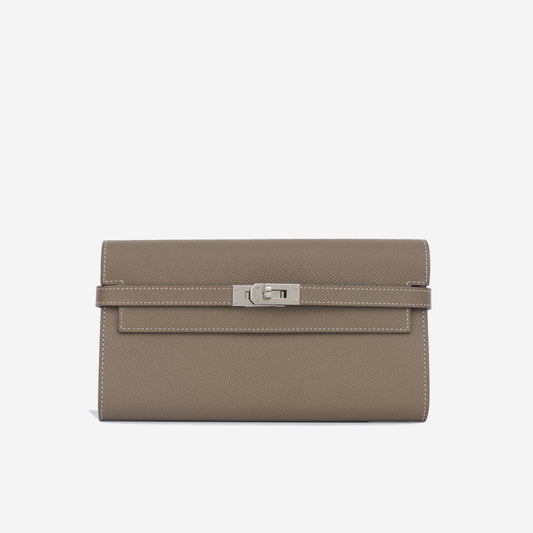 Kelly Classic Wallet - Etoupe Epsom