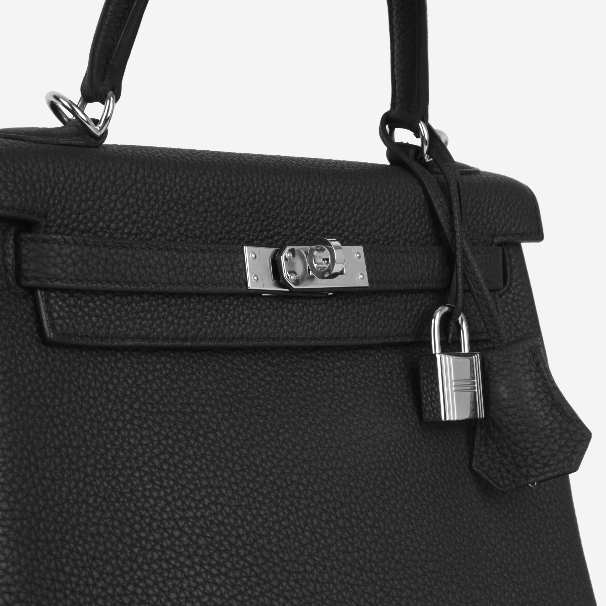 Hermes Birkin 25 Togo Black/Noir PHW, Handbag Z-Stamp